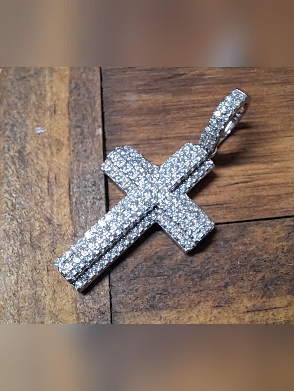 Moissanite Cross Pendant Sterling Silver VVS D 0.67 CTW NWT - Picture 2 of 12